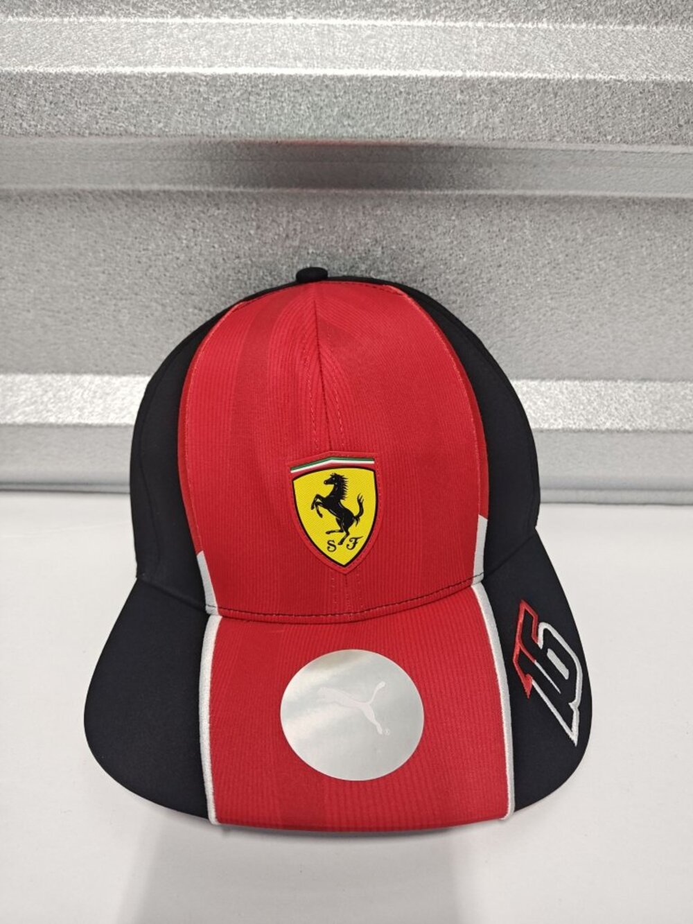 Scuderia Ferrari Puma Charles Leclerc Red & Black Snapback Cap New